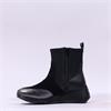 Wonders Kyoto Stretch Wedge Boot - Black Stretch